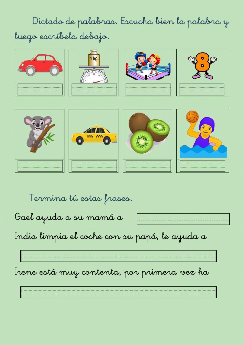 Repaso de la k, w y ch