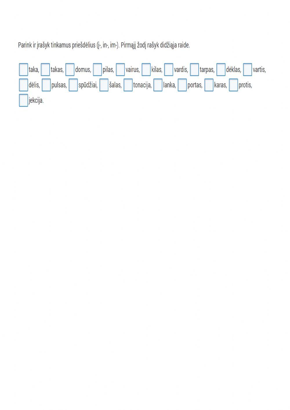 Priešdėlių rašyba