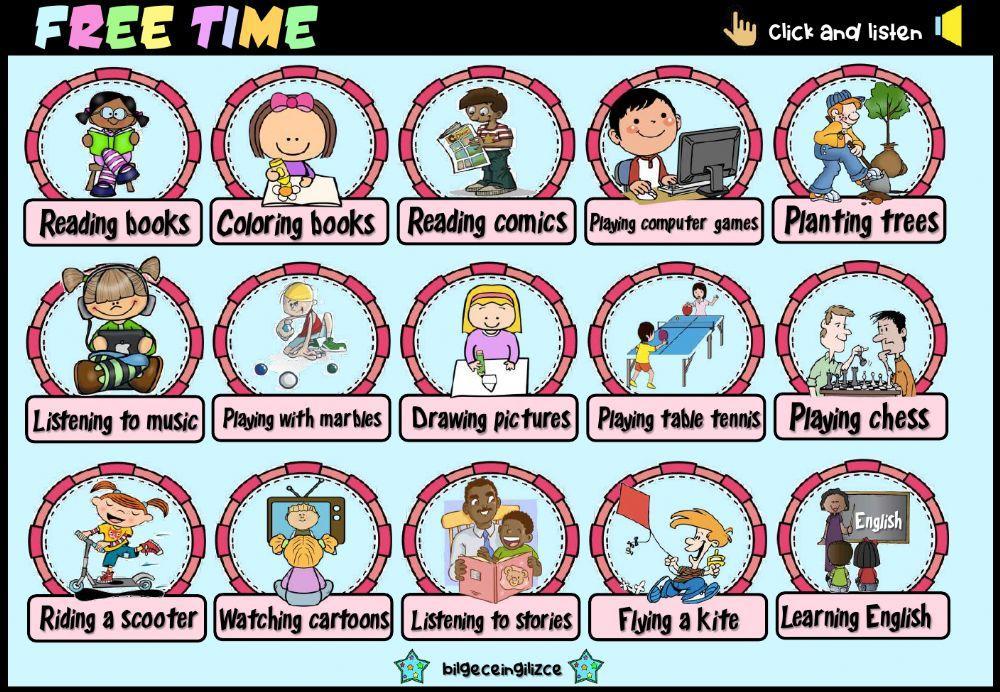 Free Time Activities (Audio Dictionary)