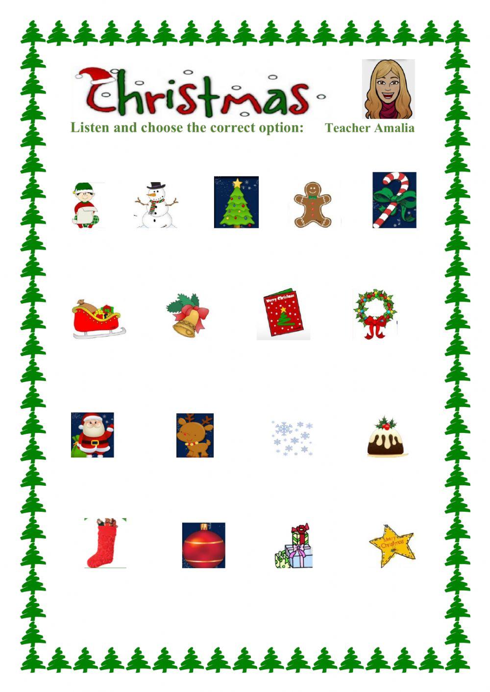 Christmas song and vocabulary 3º