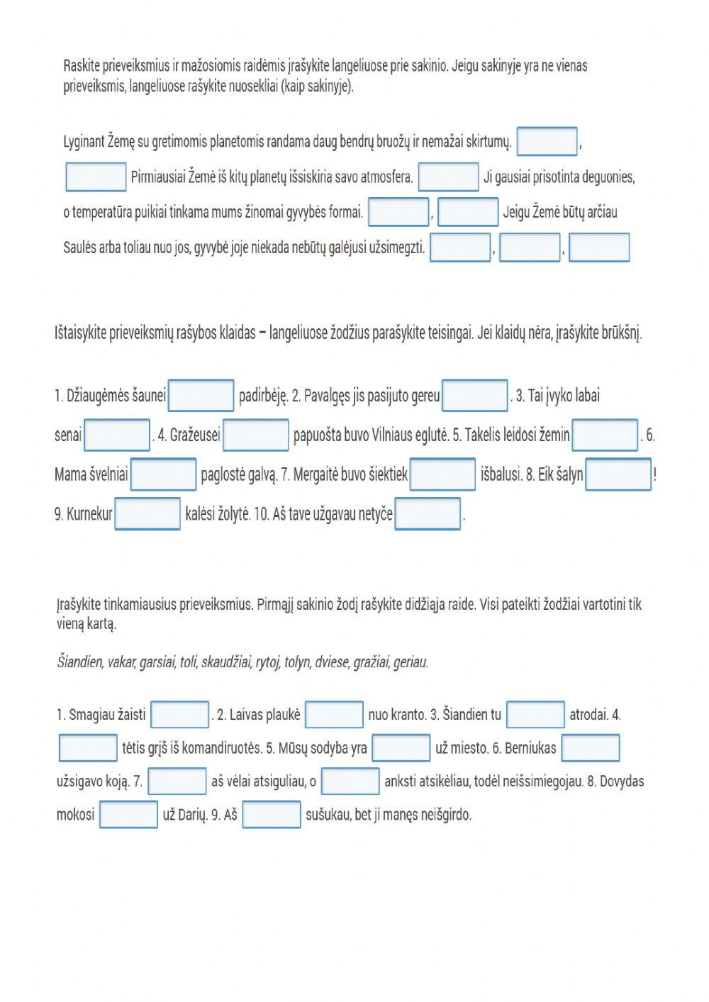 Prieveiksmio reikšmė ir gramatiniai požymiai.