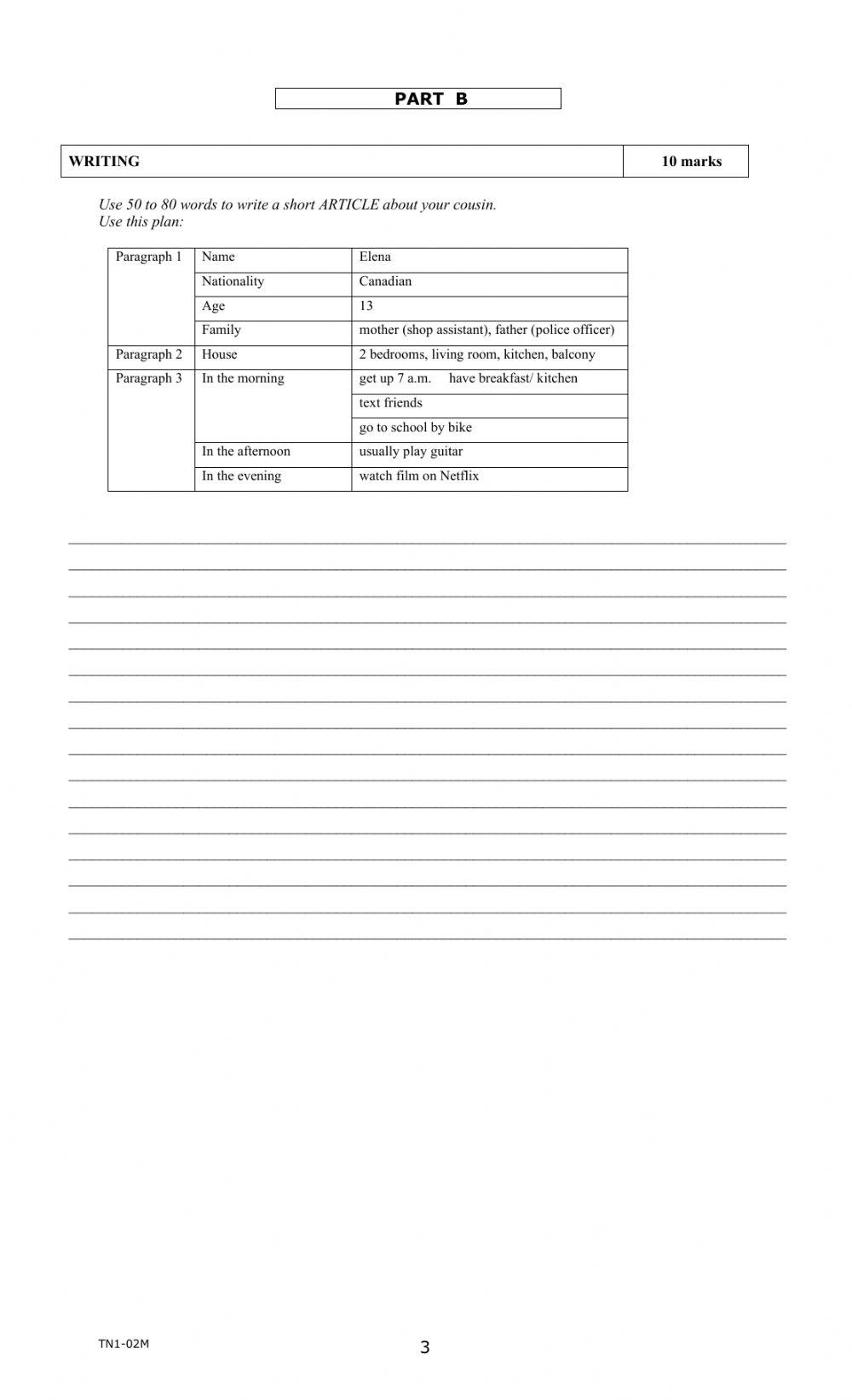 Teens 1 -FINAL EXAM-