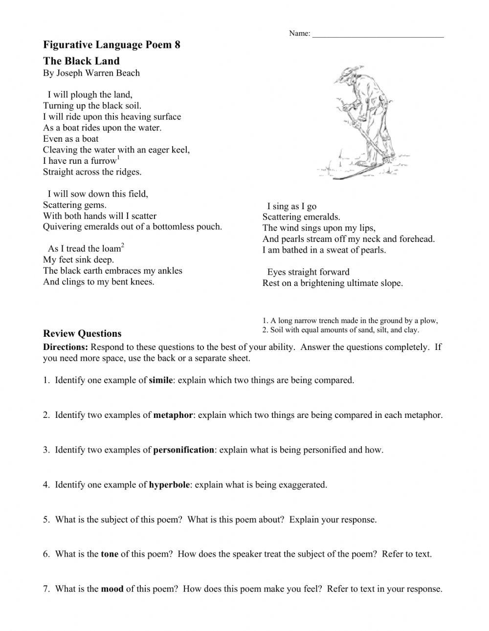 Figurative language poem 8 the black land by joseph warren beach online