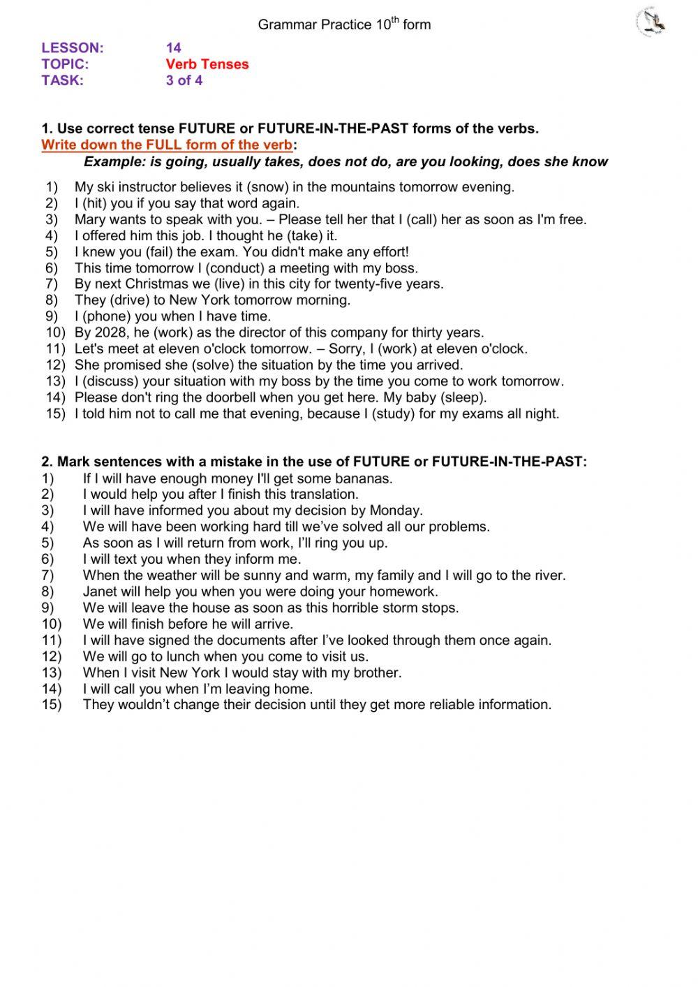 Future Tenses (10th)