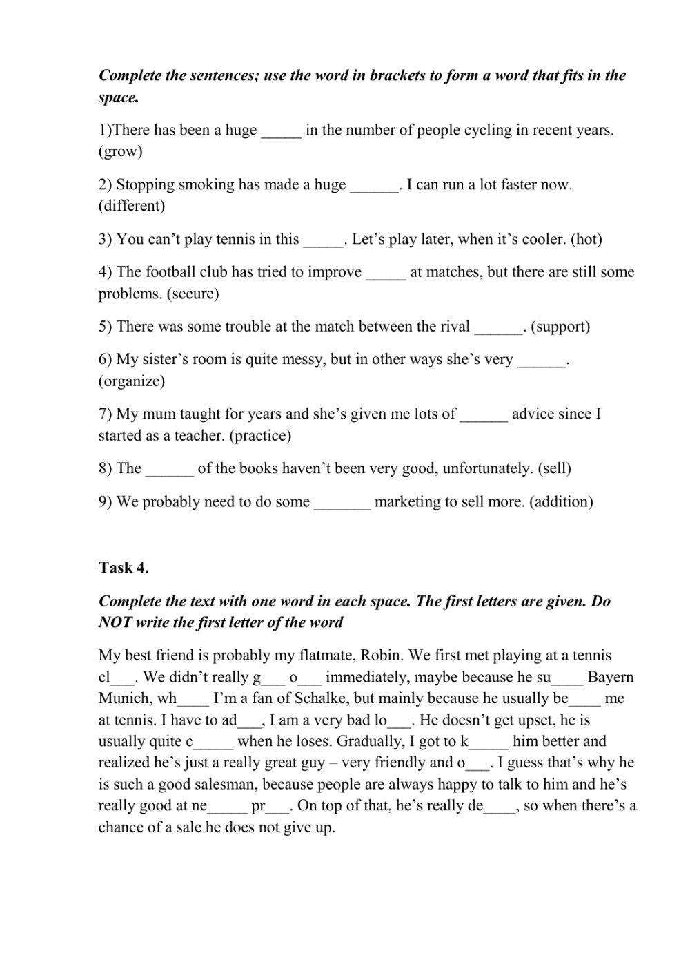 Test on Outcomes Pre