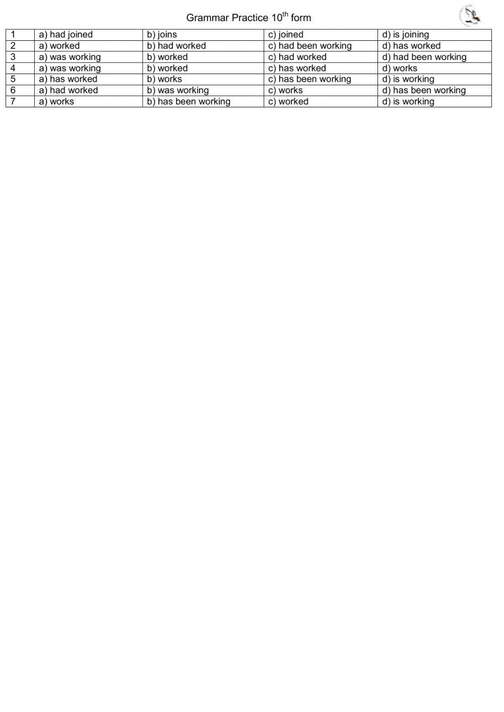 Perfect Continuous (10th) ex4