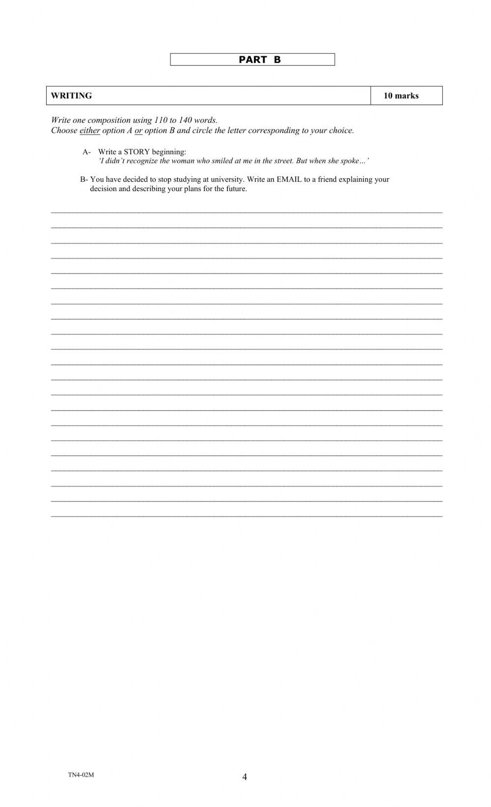 Teens 4 -final exam-