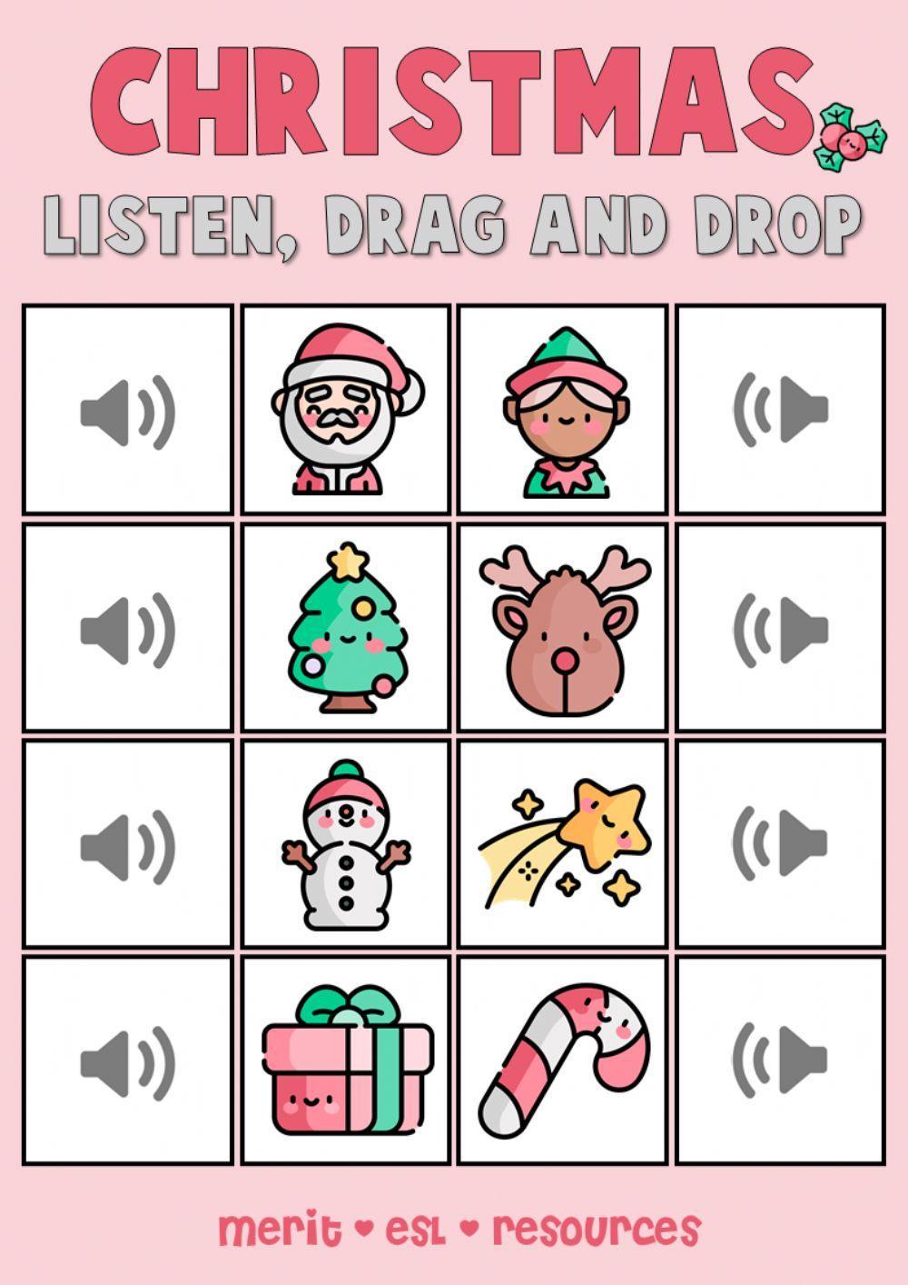 Christmas - Listen, drag and drop