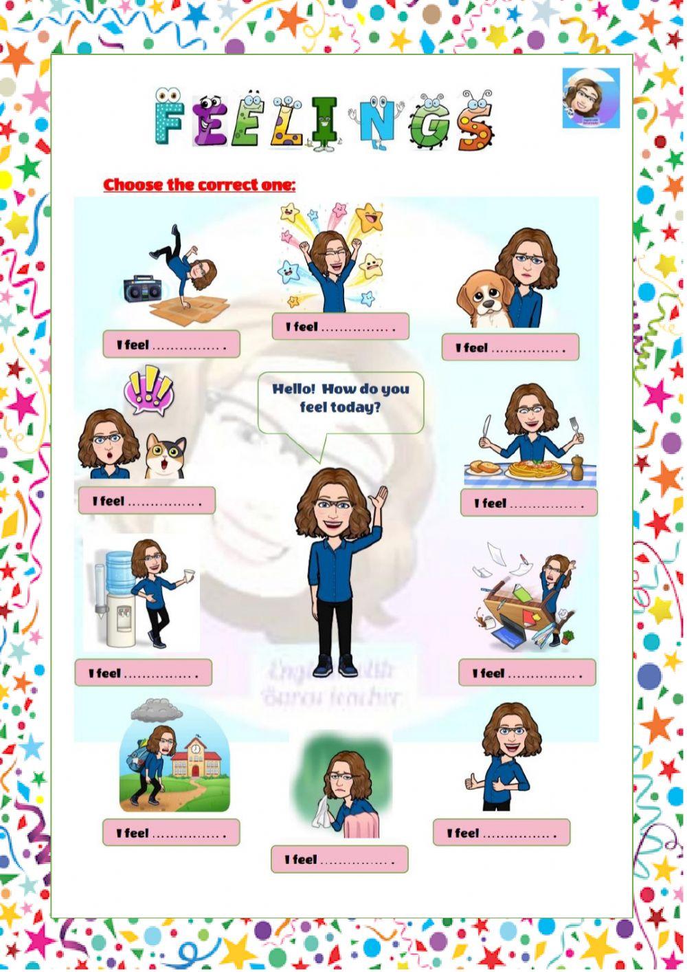 Grade 3-Unit 4-Feelings-bitmoji