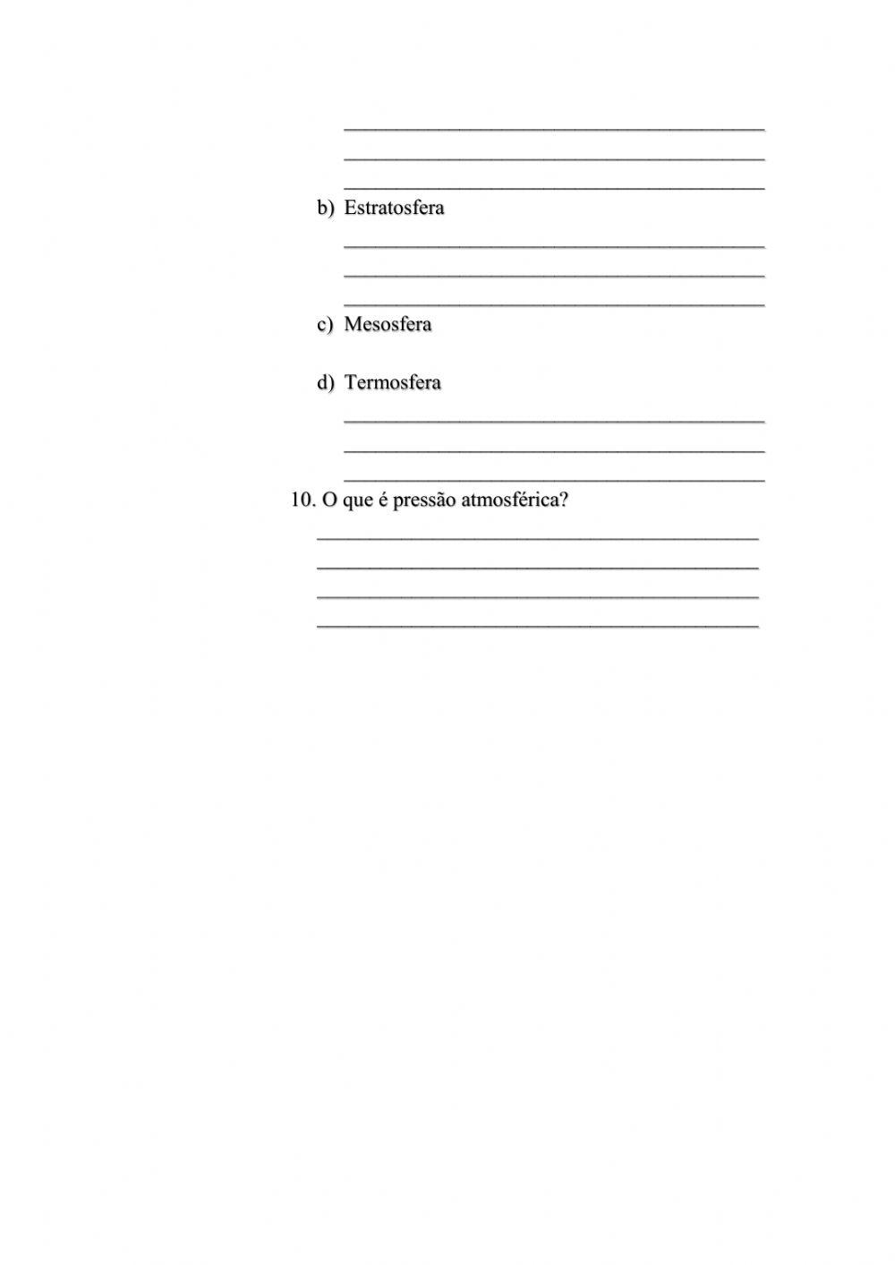 Ciências 7° ano atividade pendentes