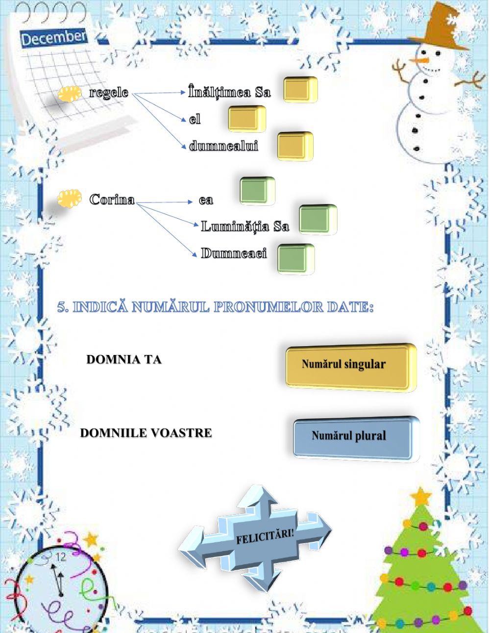 Pronumele personal. Pronumele personal de politețe (ex. 6-117- 10-118)