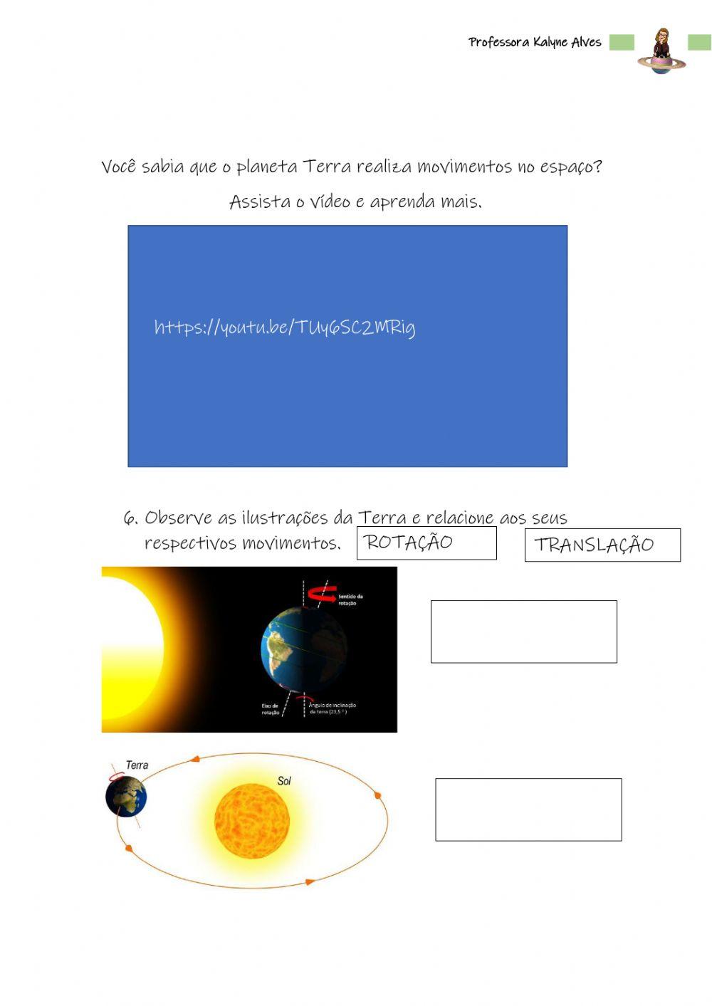 Sistema solar e movimentos da terra