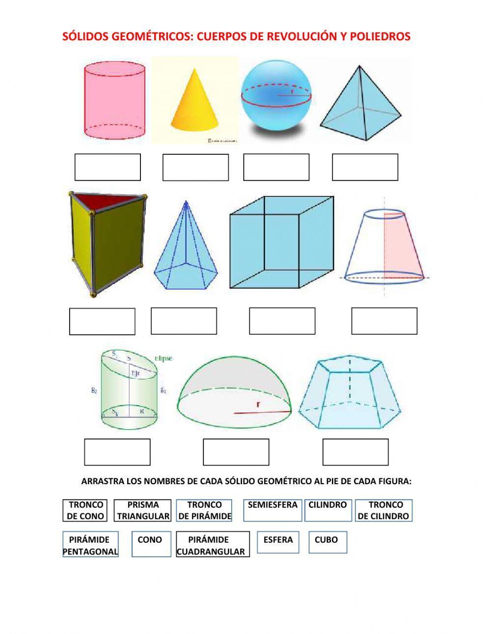 Sólidos geométricos y Cuerpos de revolución