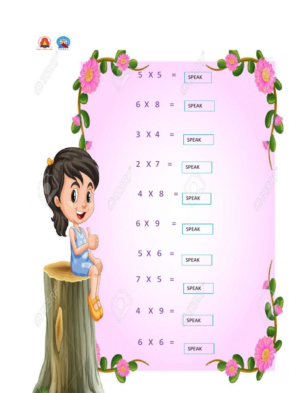 Multiplication table