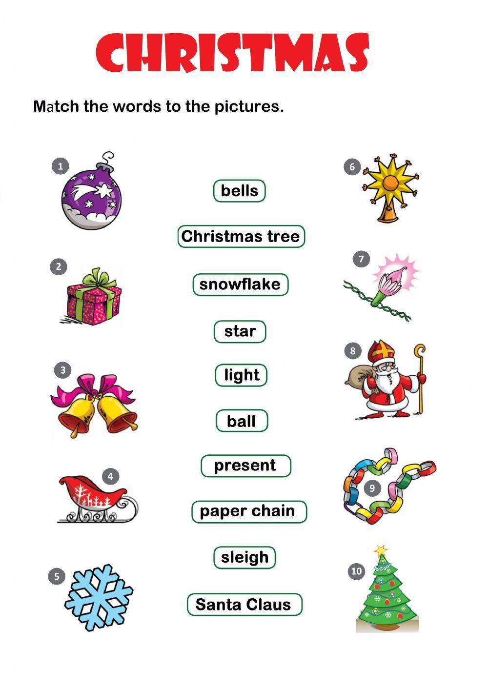 Christmas. Vocabulary.
