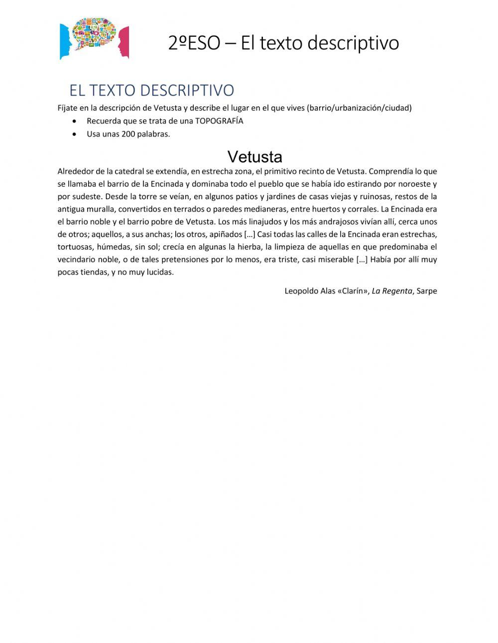 Redacta una topografía