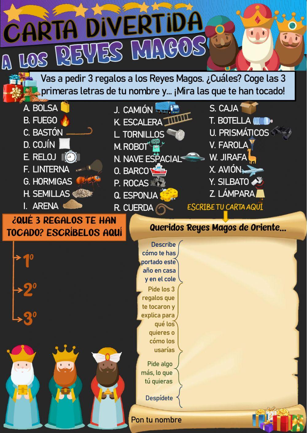 Carta divertida a los Reyes Magos Carta divertida a los Reyes Magos