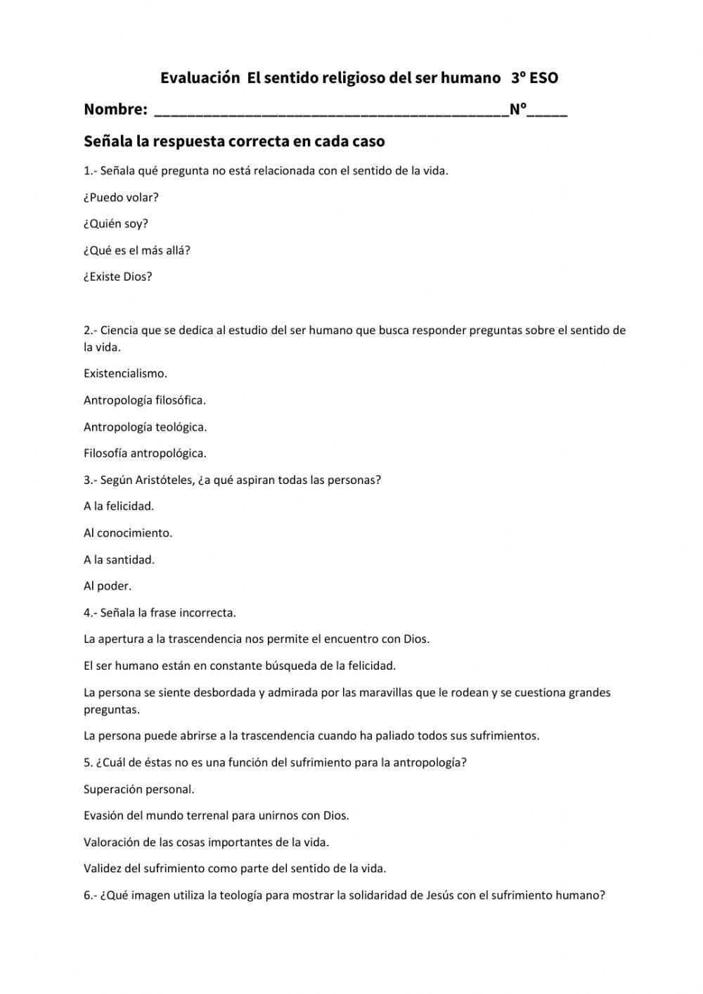 El sentido del ser humano