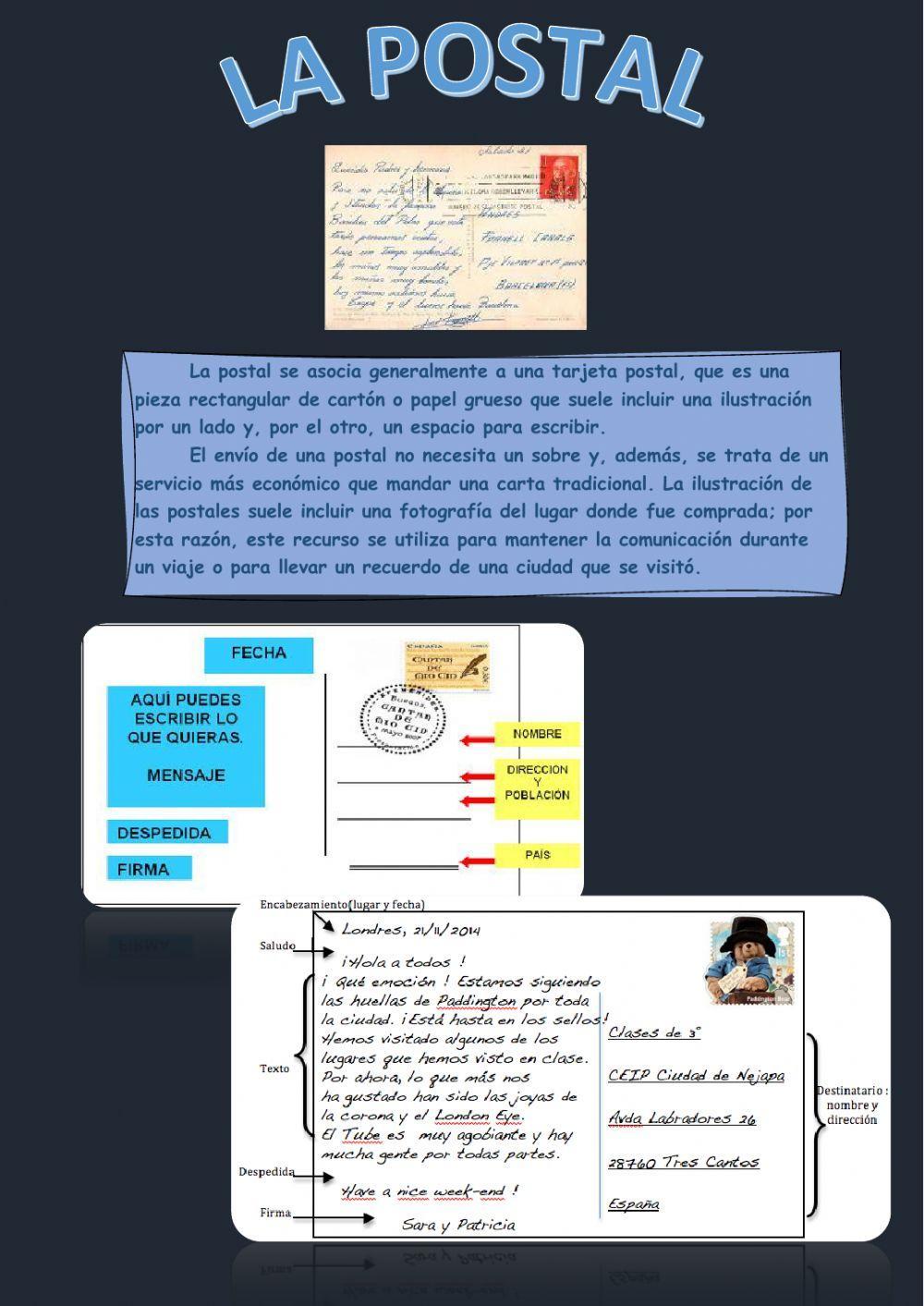 La carta y la postal