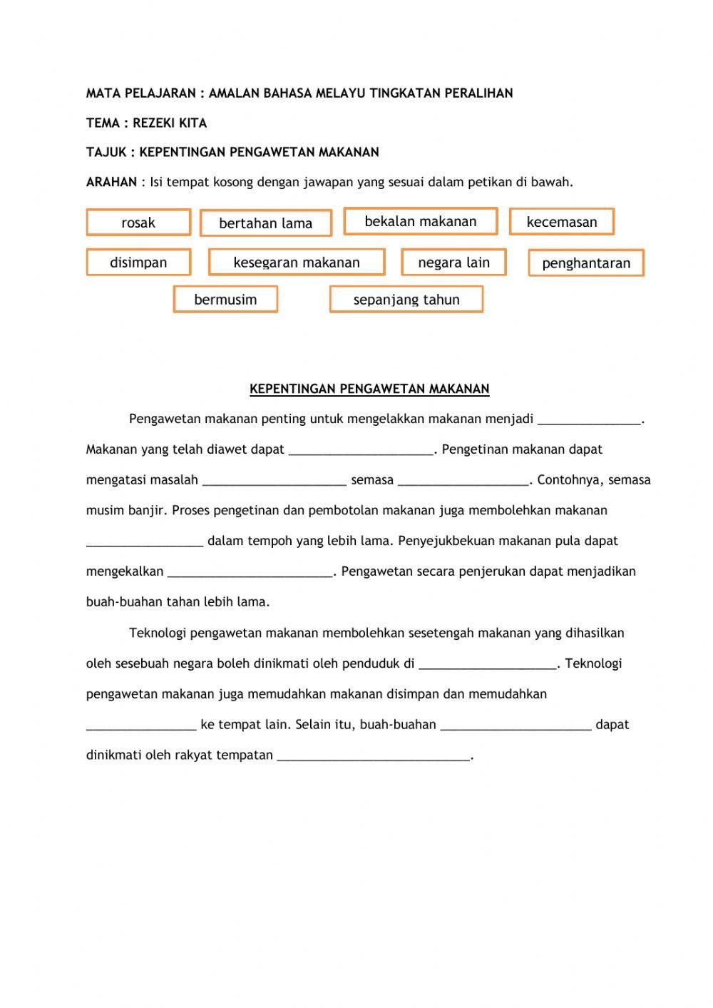 Kepentingan pengawetan makanan