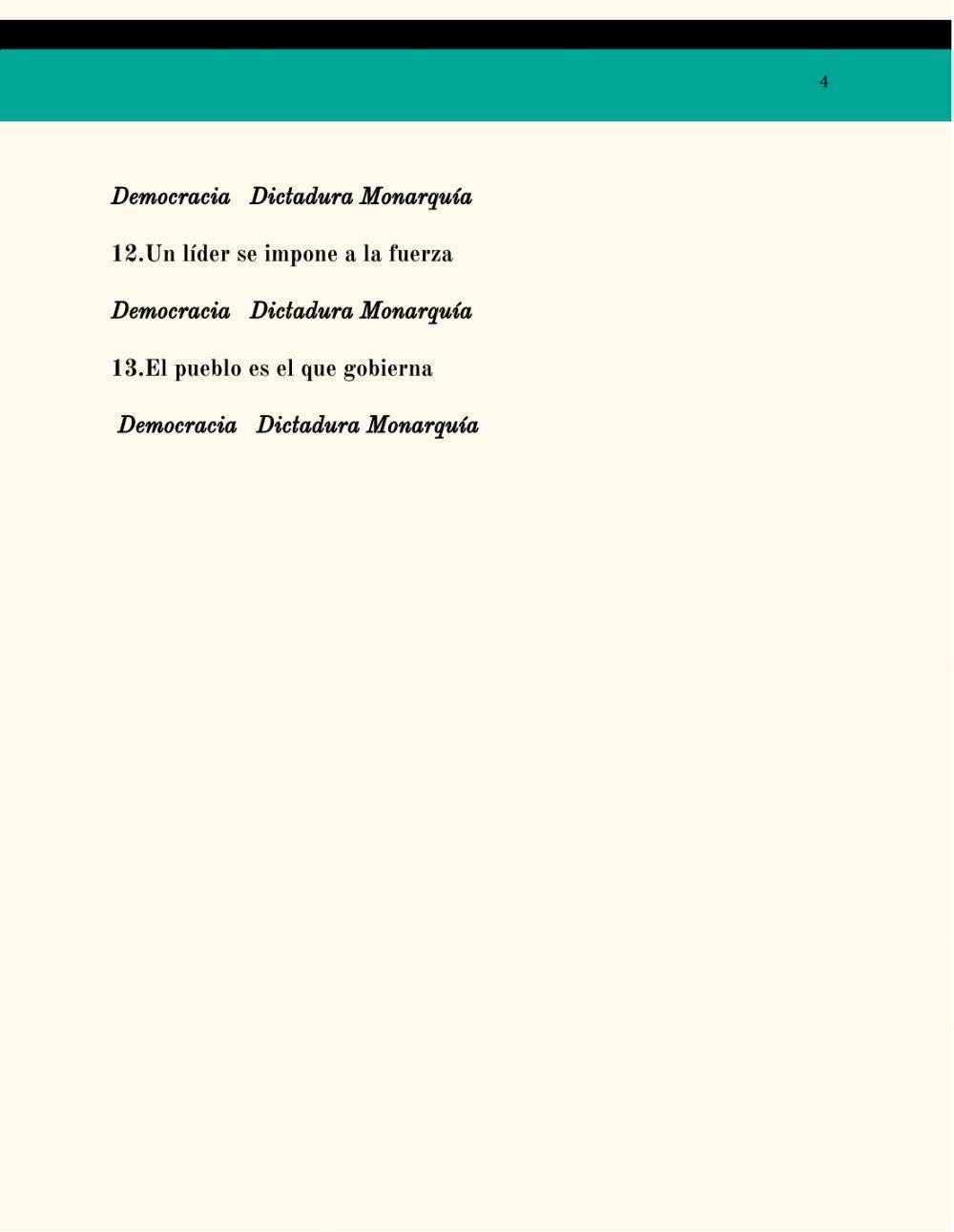 Tipos y formas de gobierno principales