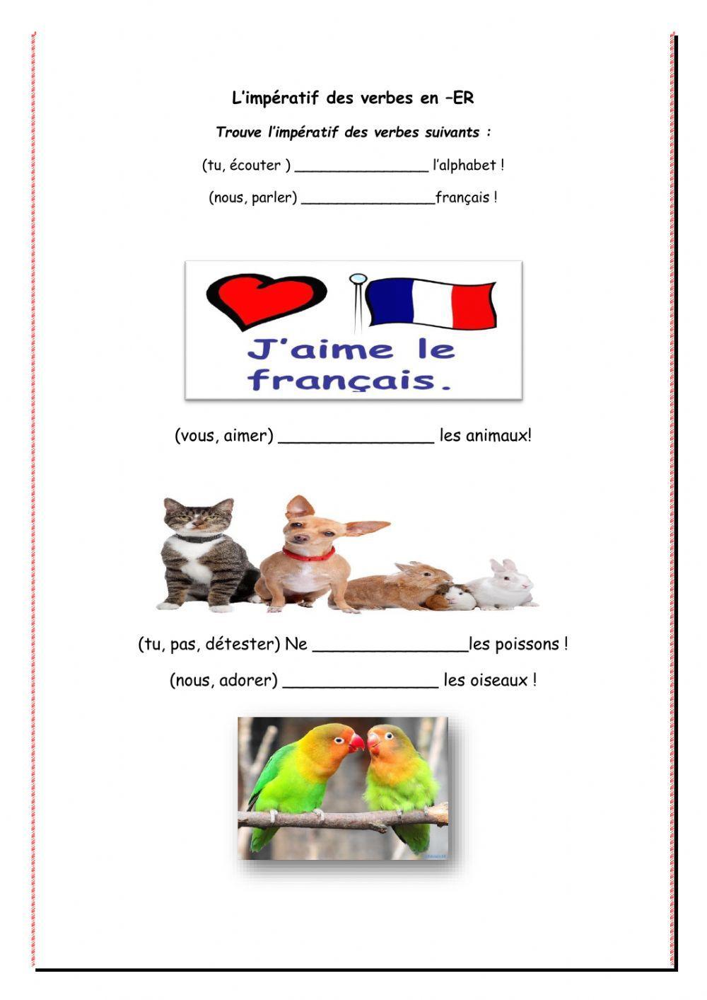 L'impératif des verbes en -ER