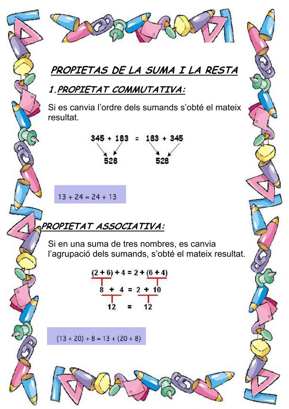 Propietats operacions