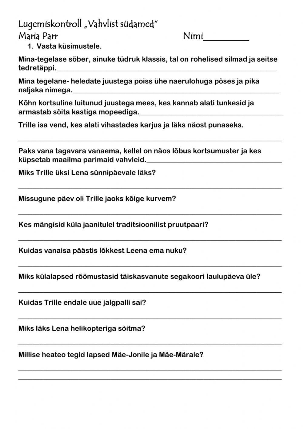 Lugemiskontroll -Vahvlist südamed-