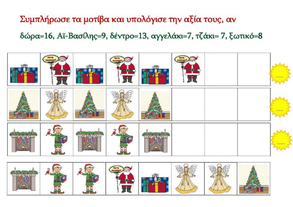 Υπολογίζω την αξία των μοτίβων Υπολογίζω την αξία των μοτίβων