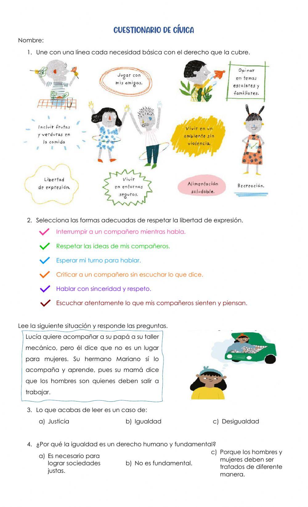 Cuestionario Cívica