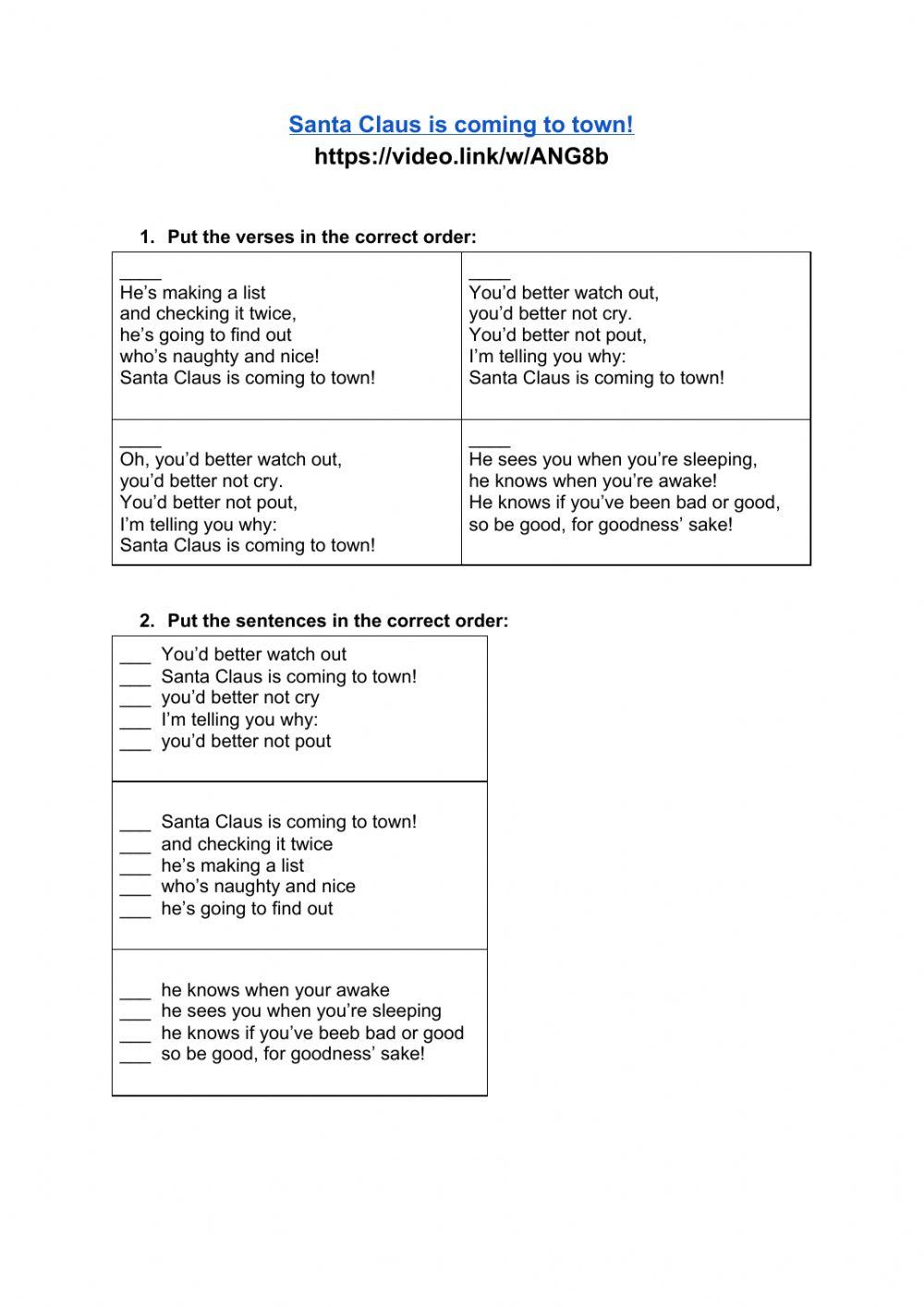 Santa Claus is coming to town