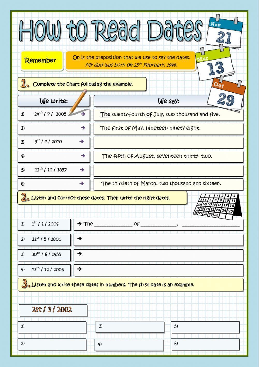 Writing dates (The UK version)