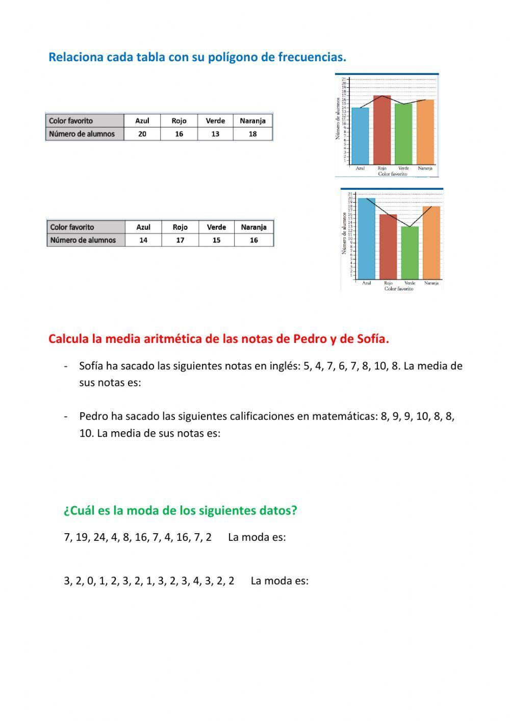 Estadística 5º primaria