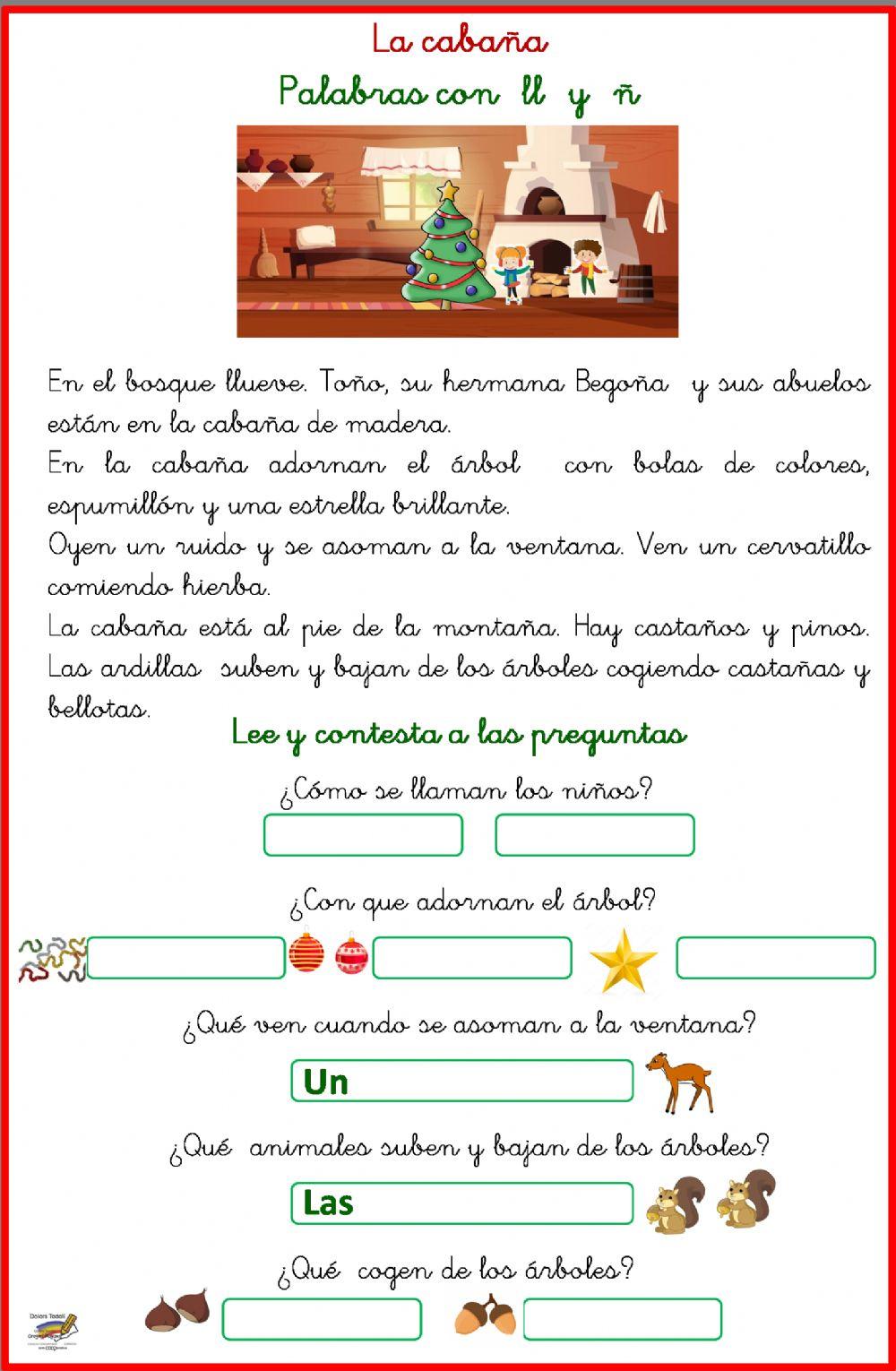 Lectura Palabras con ñ y ll