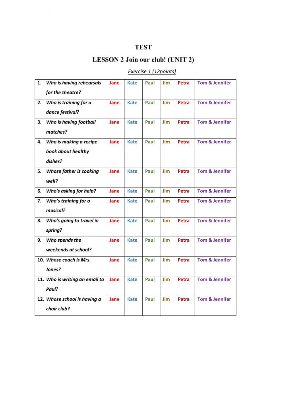 Join our school club