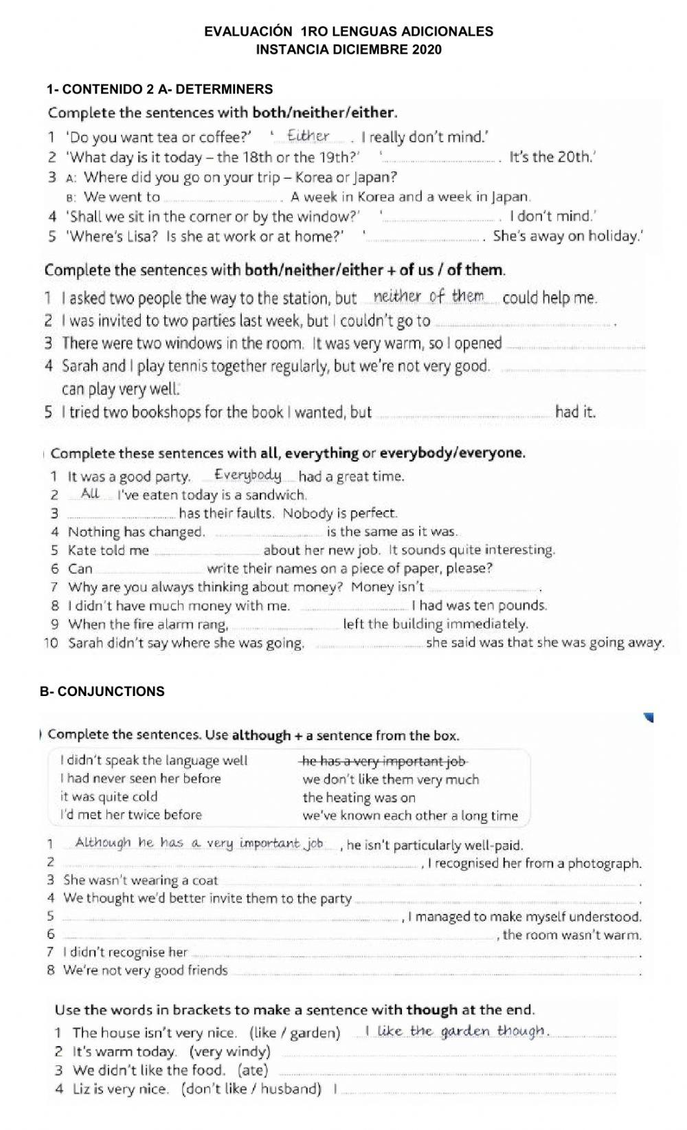 Evaluación contenidos la (ge8) december