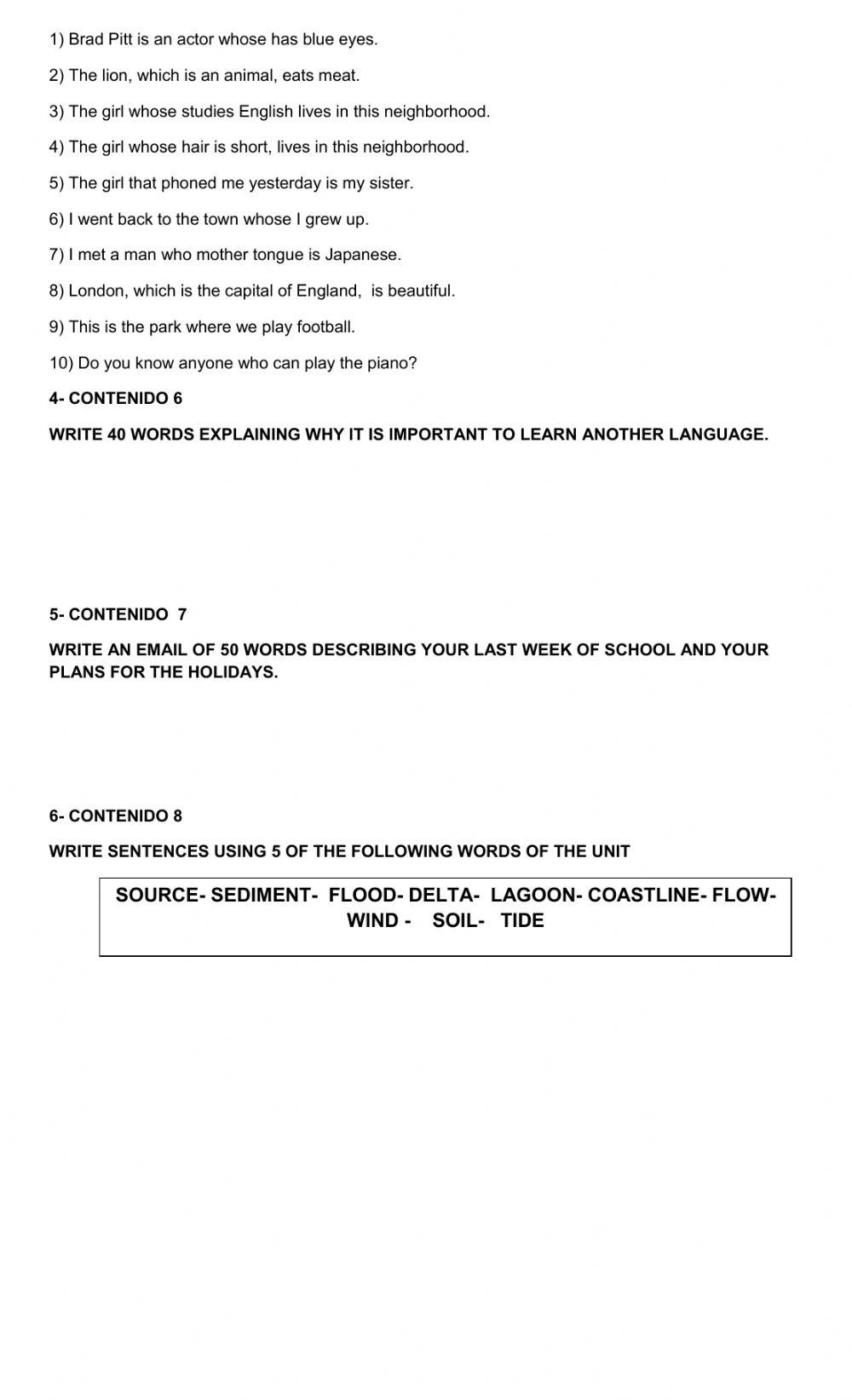 Evaluación contenidos la (ge8) december
