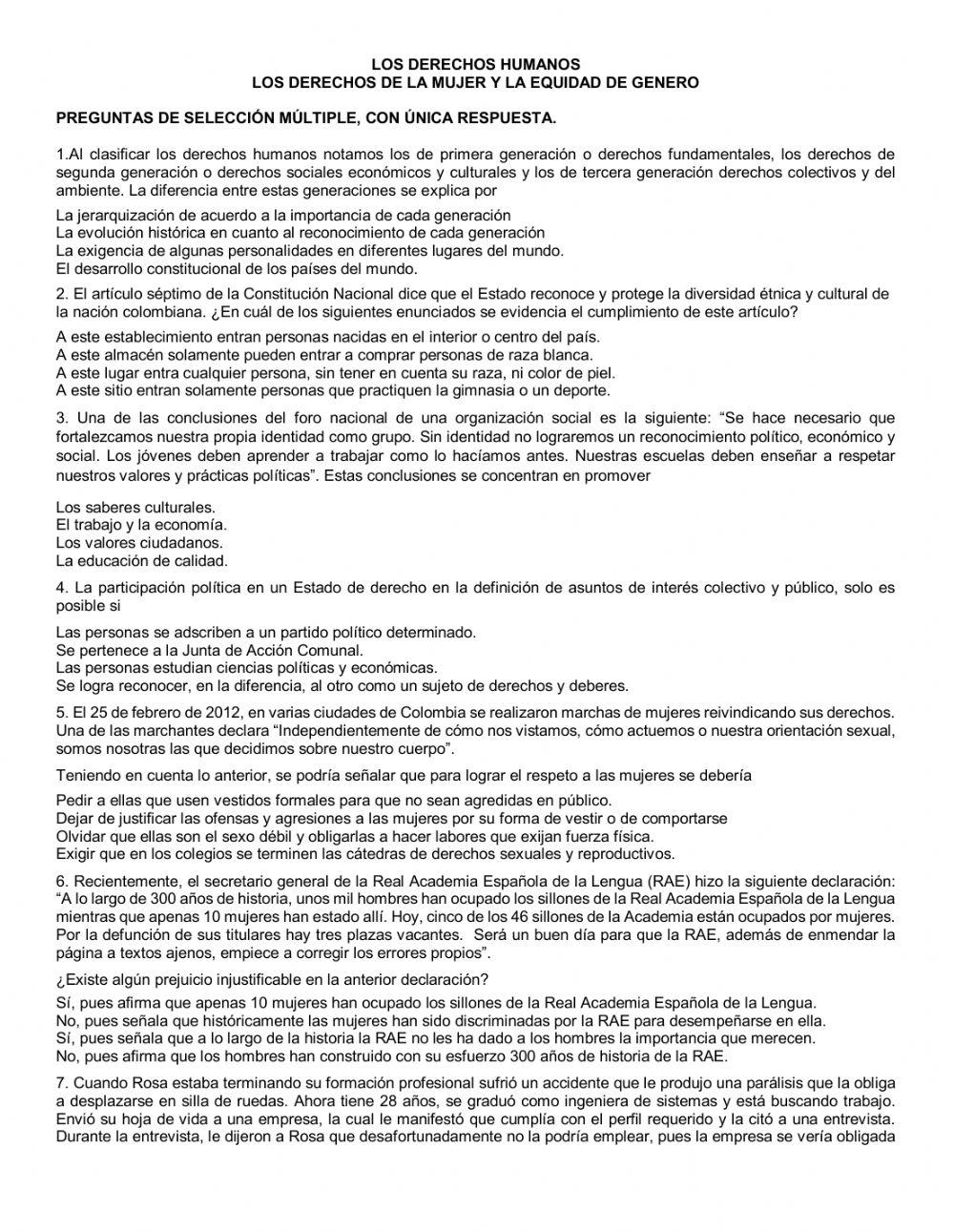 Los derechos humanos