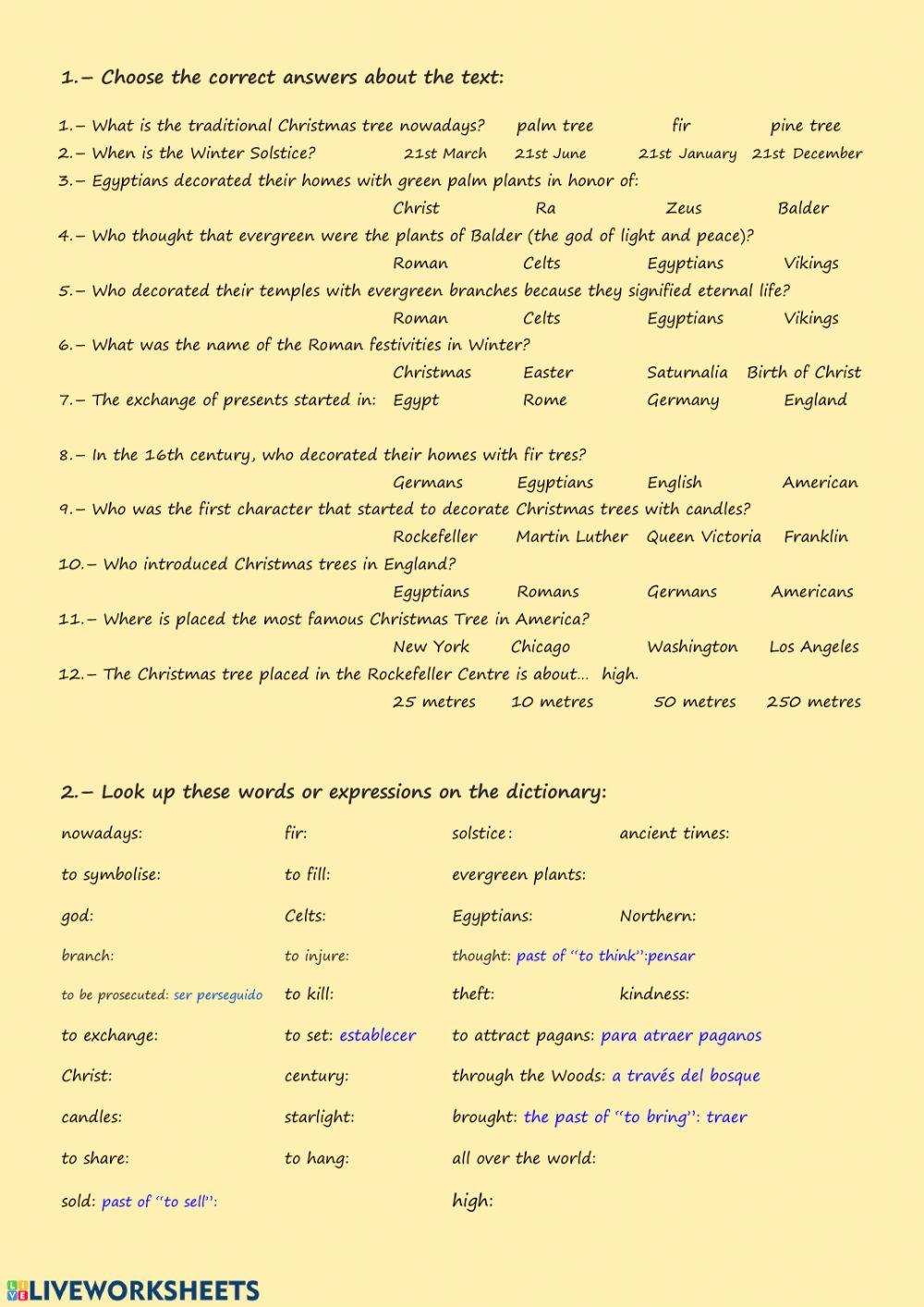 Christmas texto e interpretação