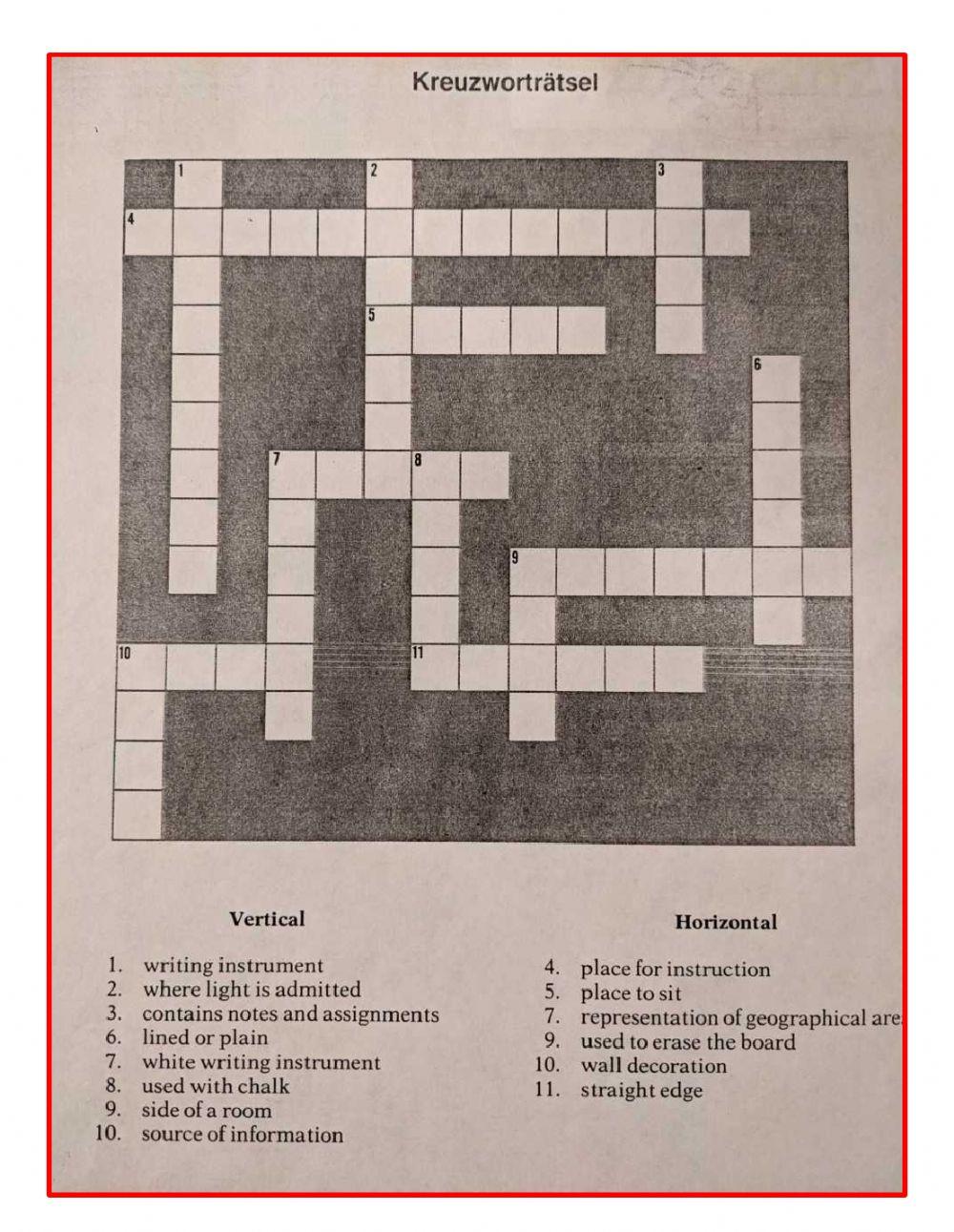 German Classroom Objects