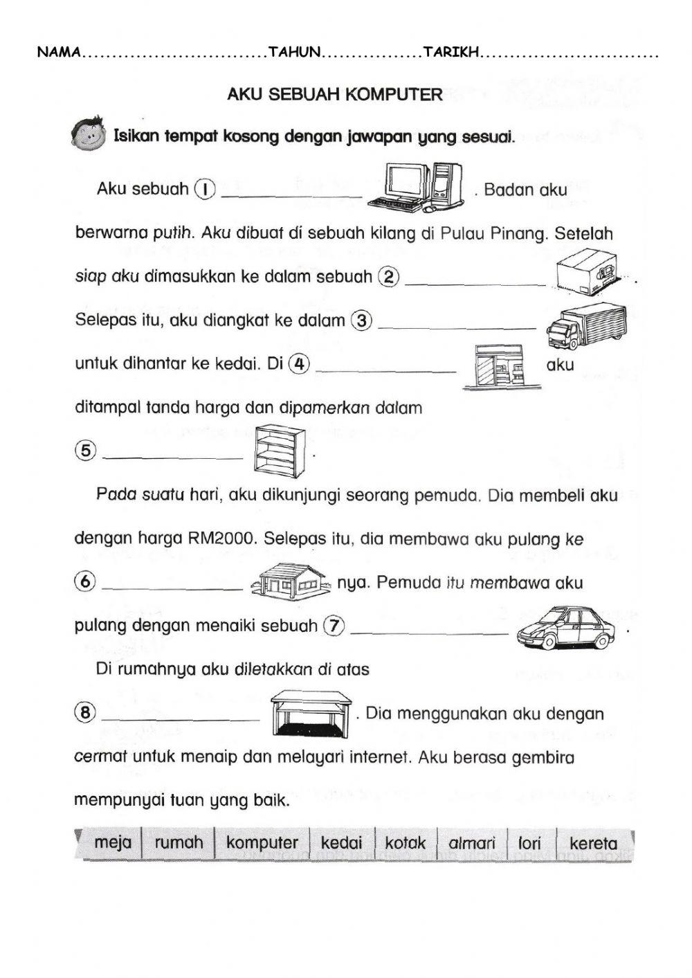Kata ganti nama dan melengkapkan petikan