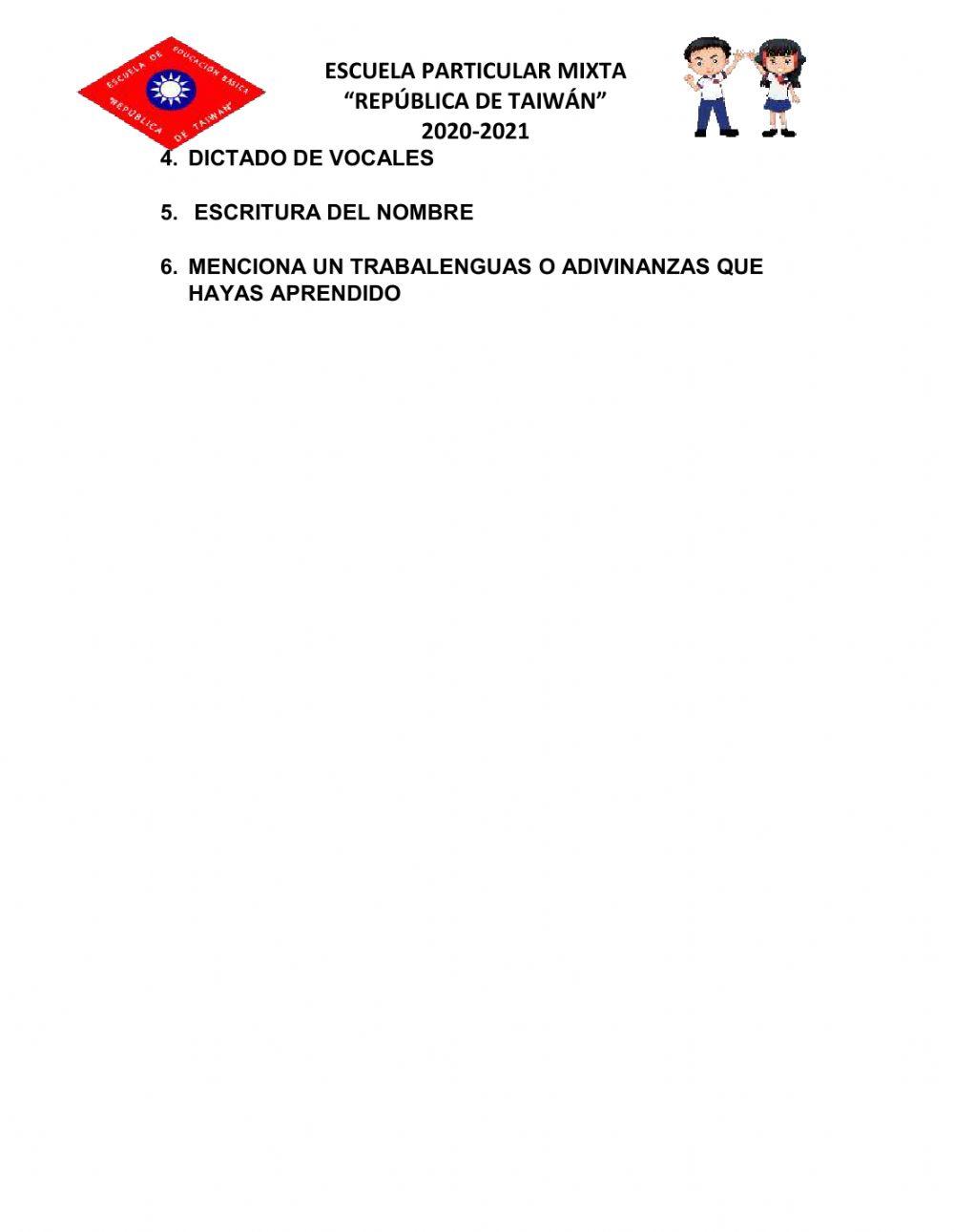 Evaluacion Expresion Oral y Escrito