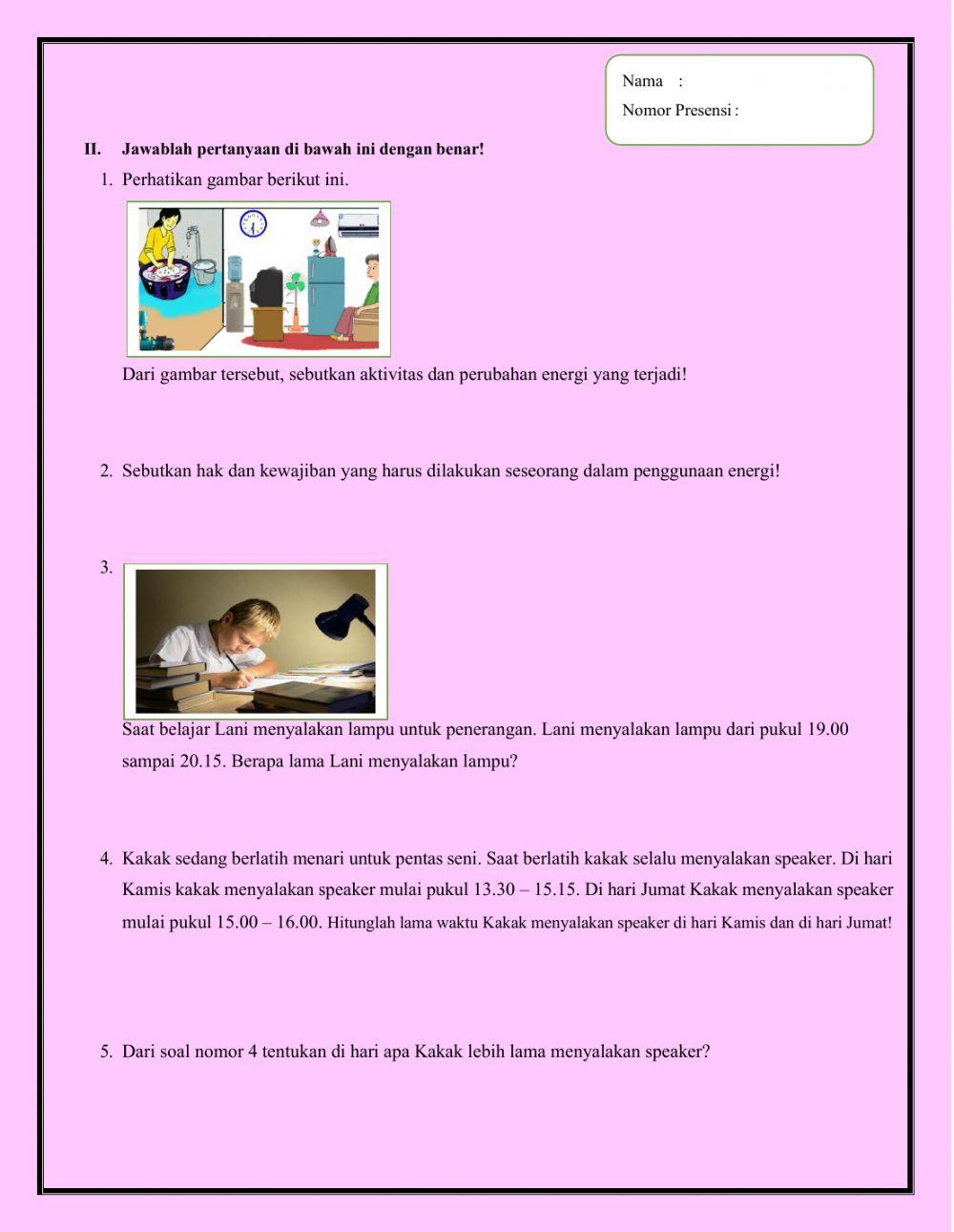 Evaluasi Uraian Pembelajaran 6