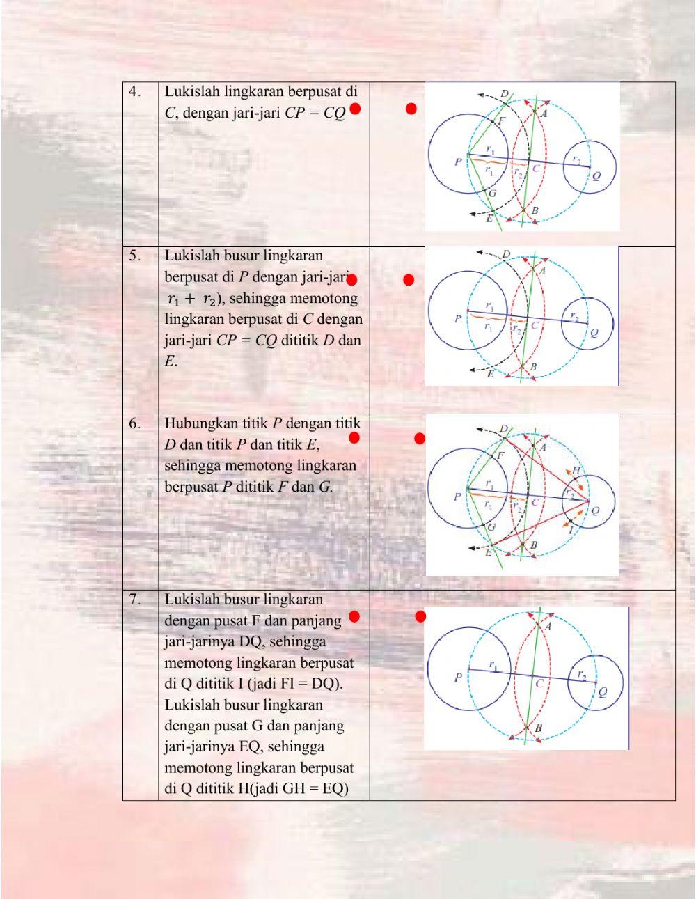 LKPD garis singgung persekutuan dalam dua lingkaran