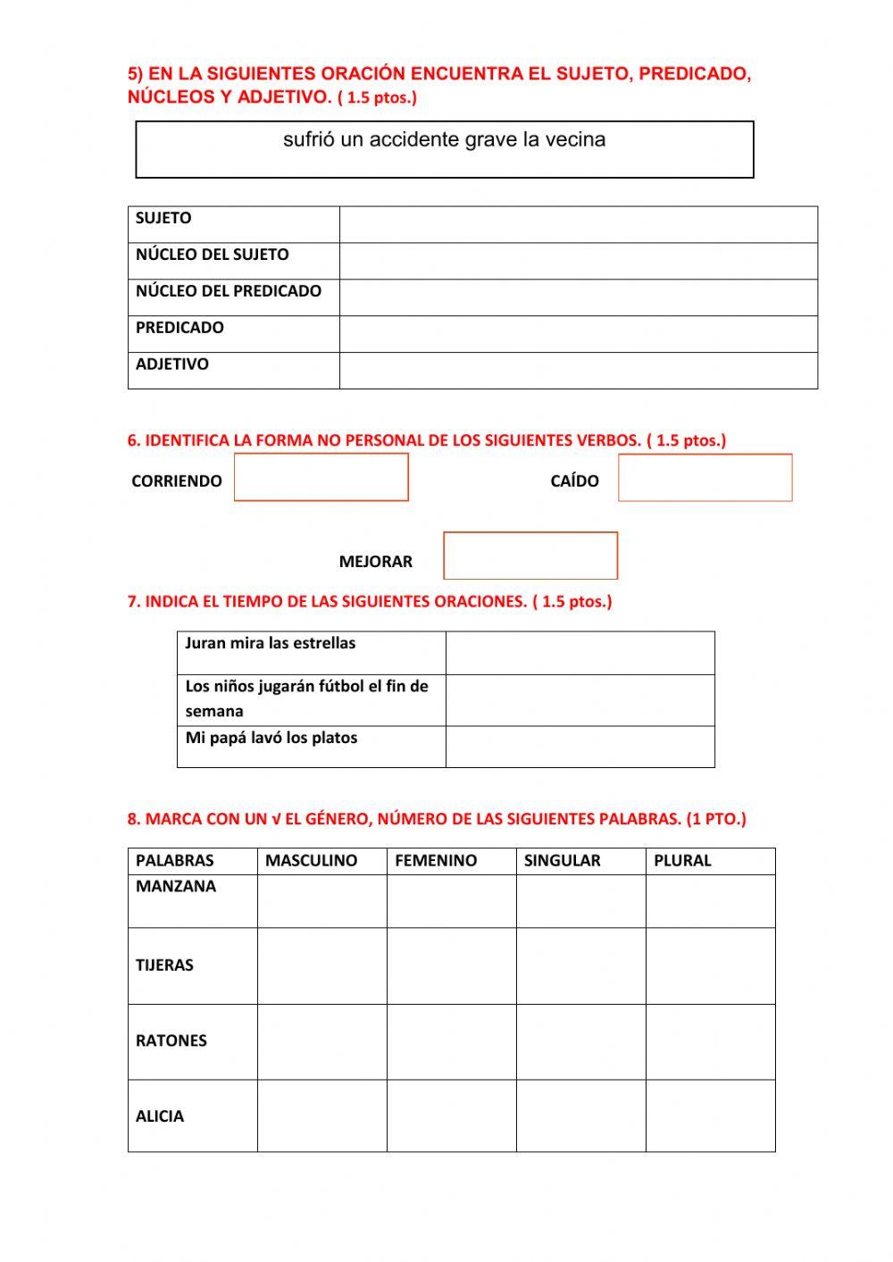 Evaluación de lengua