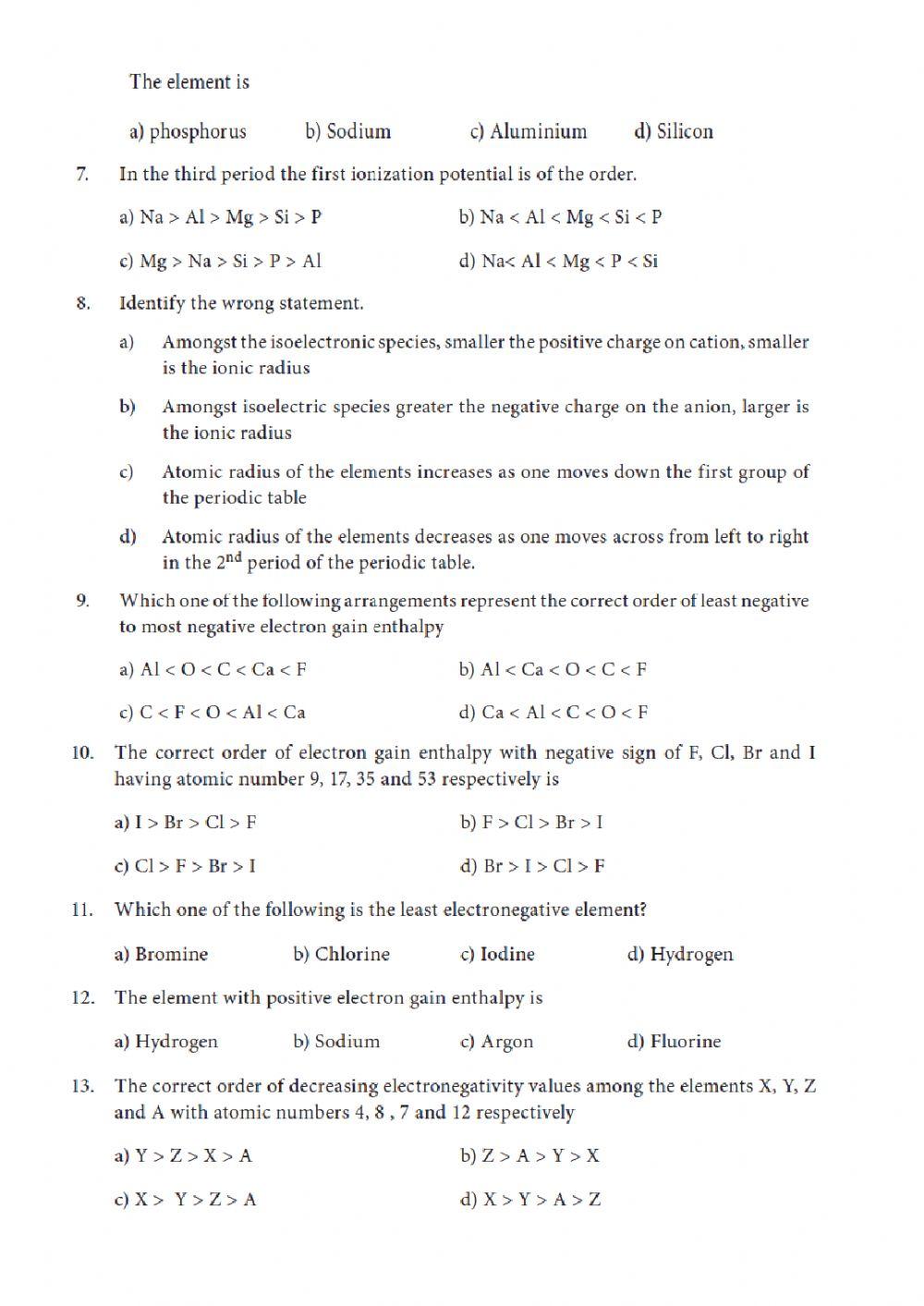 Tnscert 11 chemistry periodic classification em