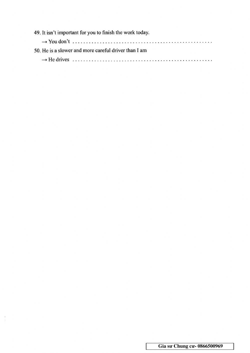 Chinh Phục bộ đề thi Tiếng Anh vào lớp 6 - Đề 26