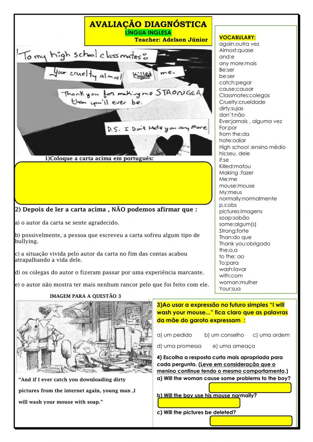 Avaliação diagnóstica