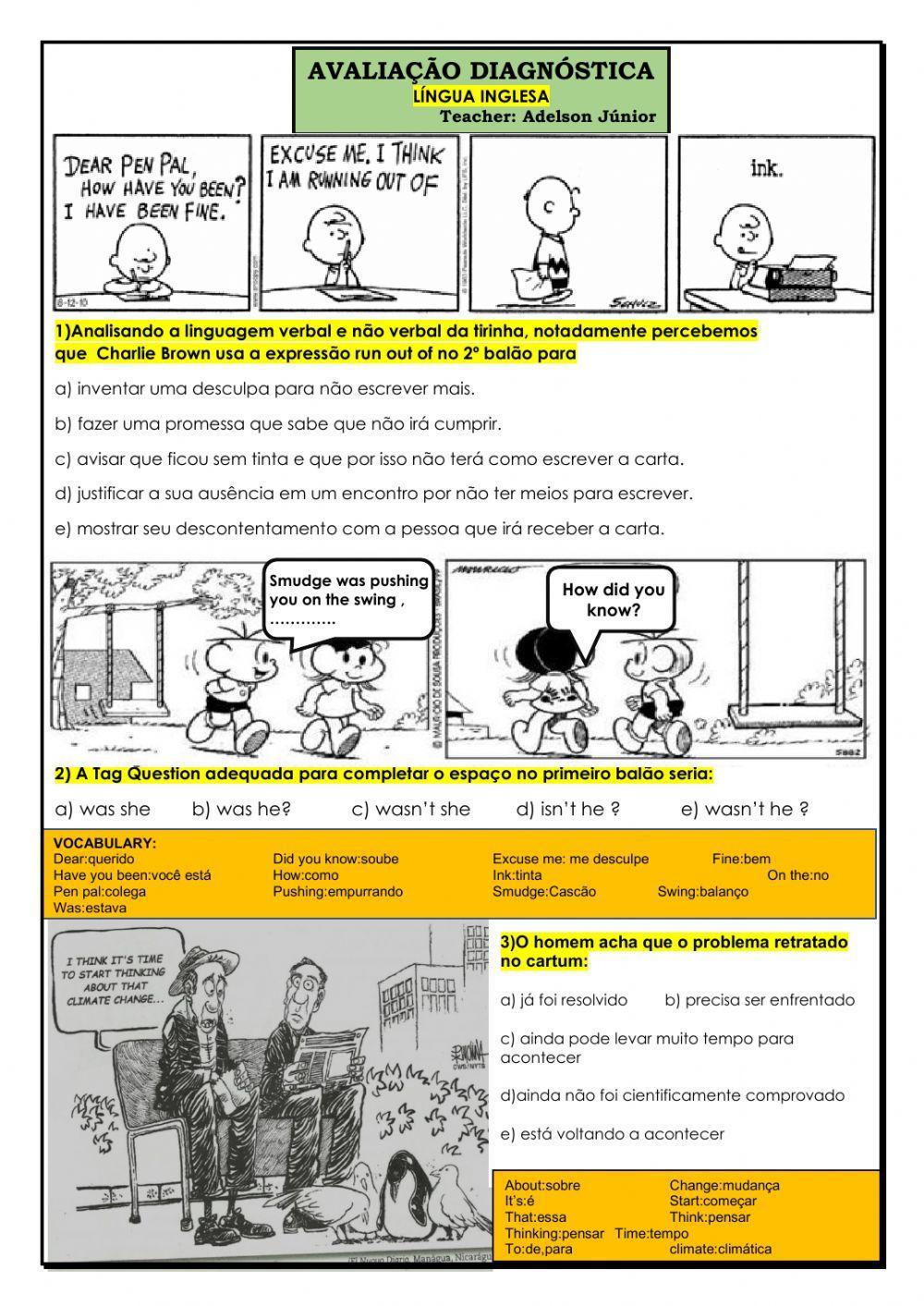 Avaliação diagnóstica