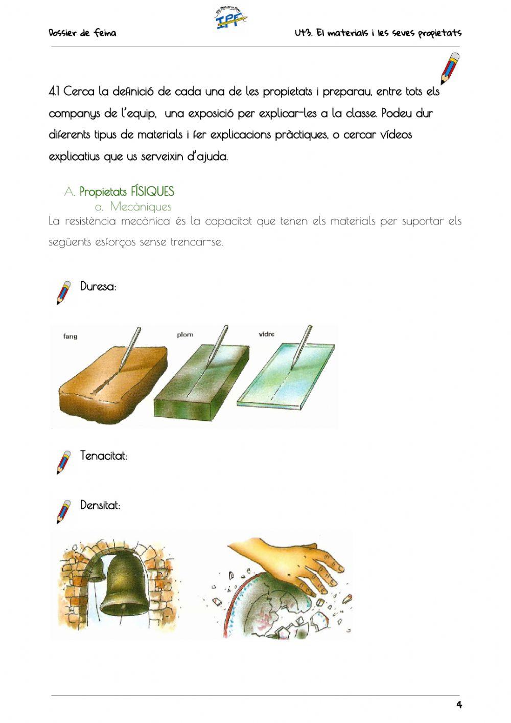 Classificació i propietats dels materials